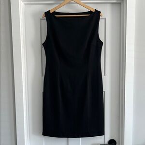 Elegant Black Boatneck Midi Dress - 227